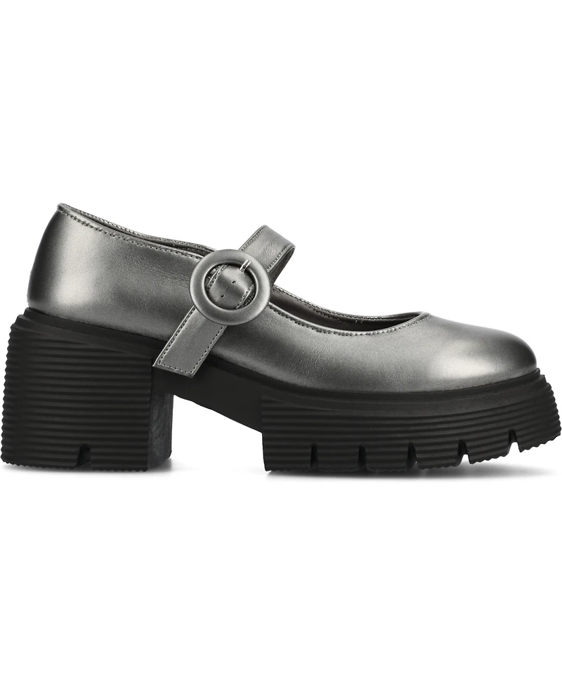 Journee Collection Women's Zarynn Mary Jane Treaded Outsole Platform Pumps