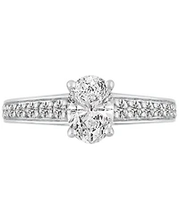 Gia Certified Diamond Oval Engagement Ring (1-1/2 ct. t.w.) in 14k White Gold