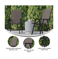 Outdoor Folding Patio Sling Chair / Portable (2 Pack)