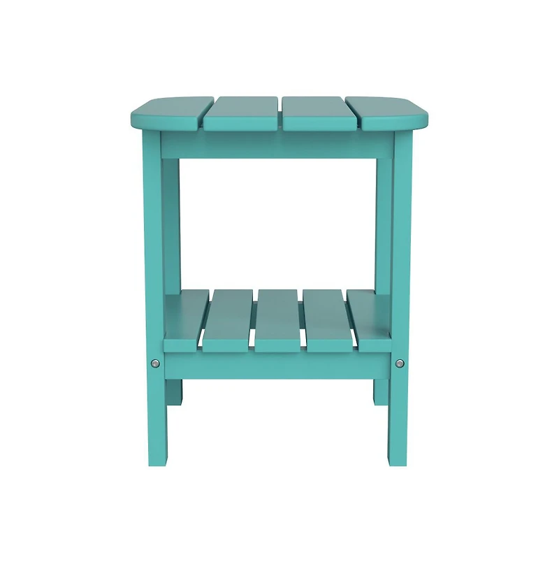 Nassau 2-Tier Adirondack Side Table, All-Weather Hdpe Indoor/Outdoor Accent Table