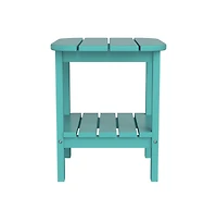 Nassau 2-Tier Adirondack Side Table, All-Weather Hdpe Indoor/Outdoor Accent Table