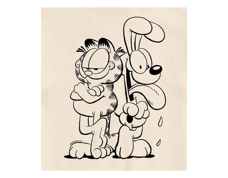 Hybrid Apparel Garfield and Odie Mens Short Sleeve Tee