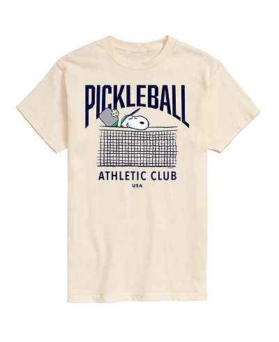 Hybrid Apparel Peanuts Pickleball Mens Short Sleeve Tee