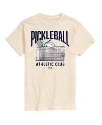 Hybrid Apparel Peanuts Pickleball Mens Short Sleeve Tee