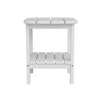 Nassau 2-Tier Adirondack Side Table, All-Weather Hdpe Indoor/Outdoor Accent Table