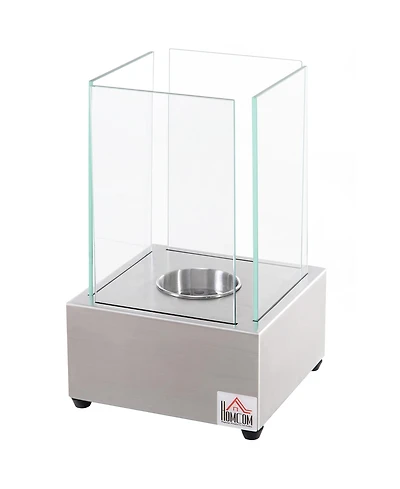 Homcom Portable Indoors Outdoors Bio Ethanol Fireplace Fire Pit Pot Backyard