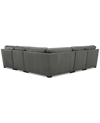 Radley 113" 5-Pc. Leather Wedge L Shape Modular Sectional, Created for Macy's