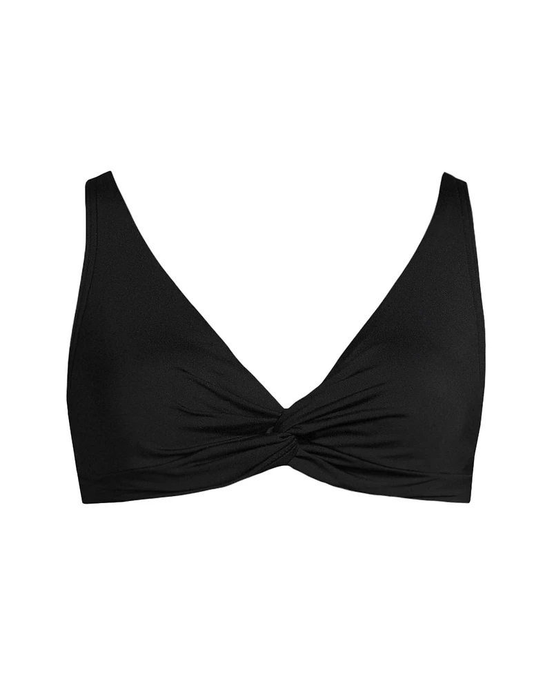 Lands' End Women's Ddd-Cup Twist Front Underwire Bikini Swimsuit Top