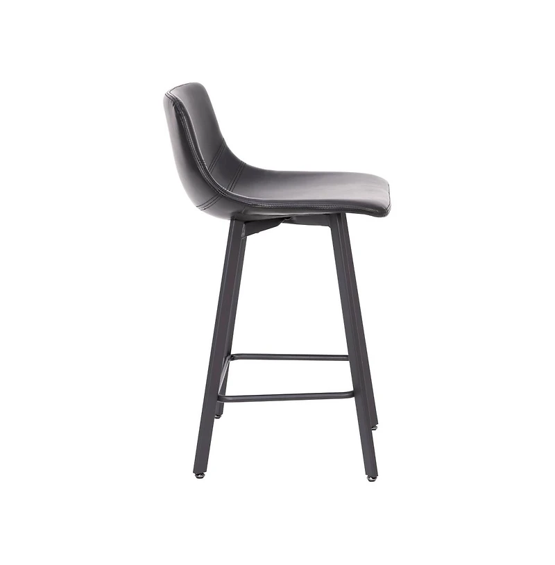 Oretha Set Of 2 Modern Upholstered Stools With Contoured