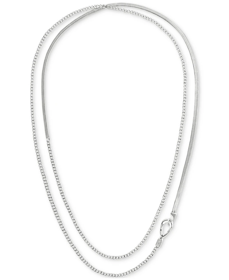 Calvin Klein Stainless Steel Mixed Chain 42" Strand Necklace
