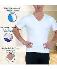 Men's Big & Tall Insta Slim Compression Short Sleeve V-Neck T-Shirt