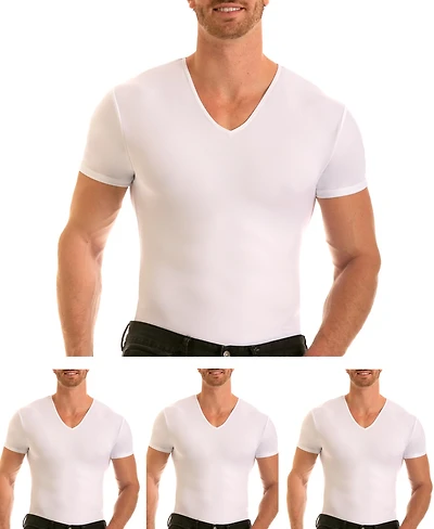 Men's Big & Tall Insta Slim 3 Pack Compression Short Sleeve V-Neck T-Shirts