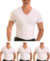 Men's Big & Tall Insta Slim 3 Pack Compression Short Sleeve V-Neck T-Shirts