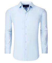 Dylan Park Men's Geometric Performance Stretch Button Down Dress Shirt