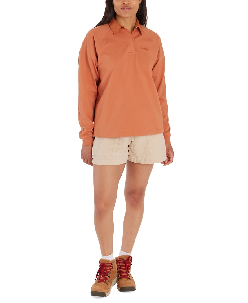 Marmot Women's Mountain Works Long-Sleeve Rugby Shirt