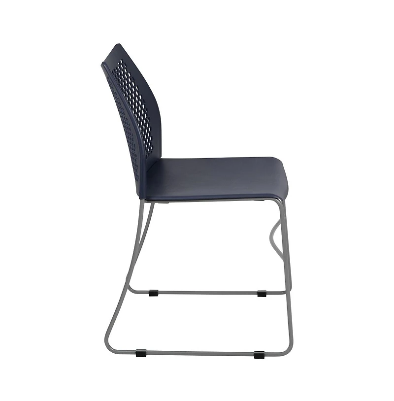 Home And Office Sled Base Stack Chair With Air-Vent Back - Guest Chair