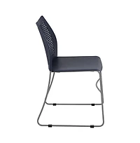 Home And Office Sled Base Stack Chair With Air-Vent Back - Guest Chair