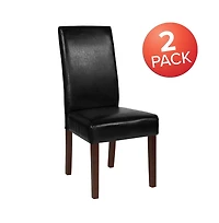 Emma+Oliver Two Mid-Century Parson'S Chairs And Finished Hardwood Frame For Kitchen, Dining Room & More