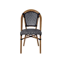Merrick Lane Sacha Stacking Bistro Chair With Pe Seat And Back And Aluminum Frame For Indoor/Outdoor Use