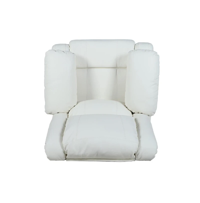 Recliner With Bustle Back And Padded Arms