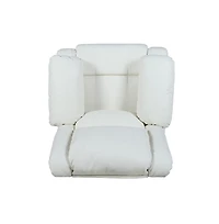Recliner With Bustle Back And Padded Arms