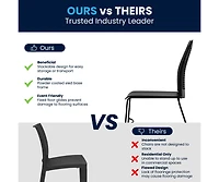 Home And Office Sled Base Stack Chair With Air-Vent Back - Guest