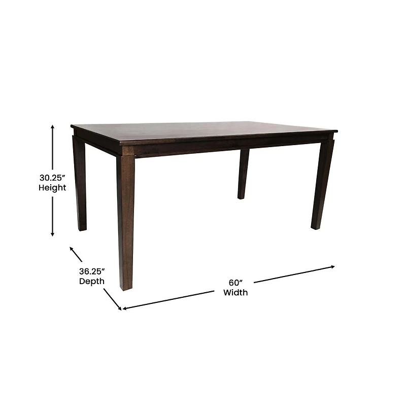 Hayden Wooden Dining Table With Tapered Legs
