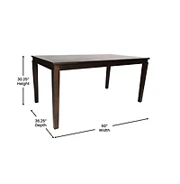 Hayden Wooden Dining Table With Tapered Legs
