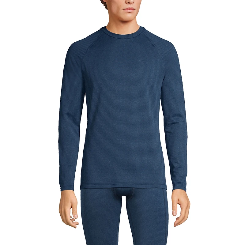 Lands' End Men's Long Sleeve Crew Neck Expedition Thermaskin Underwear Top