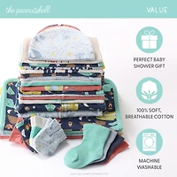 The Peanutshell Baby Boys Layette Gift Set Boys, Happy Camper, 30 Essential Pieces, 0-3 Months