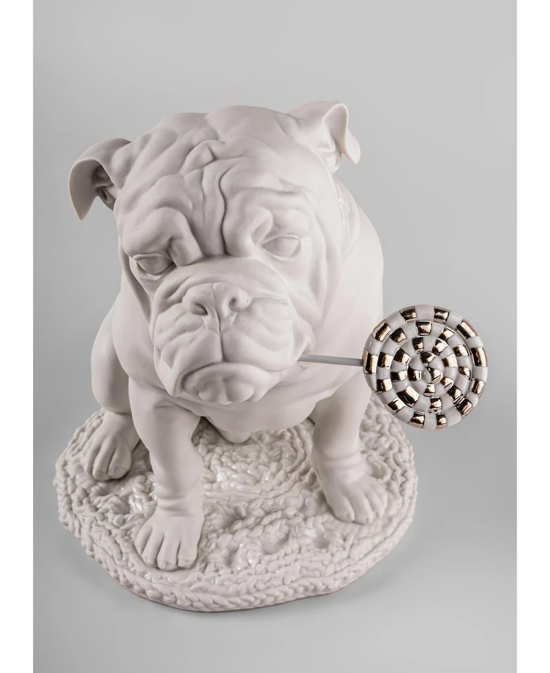 Lladro Bulldog with Lollipop Re-Deco