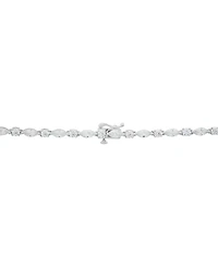 Arabella Cubic Zirconia Mixed Cut Cross 18" Pendant Necklace in Sterling Silver