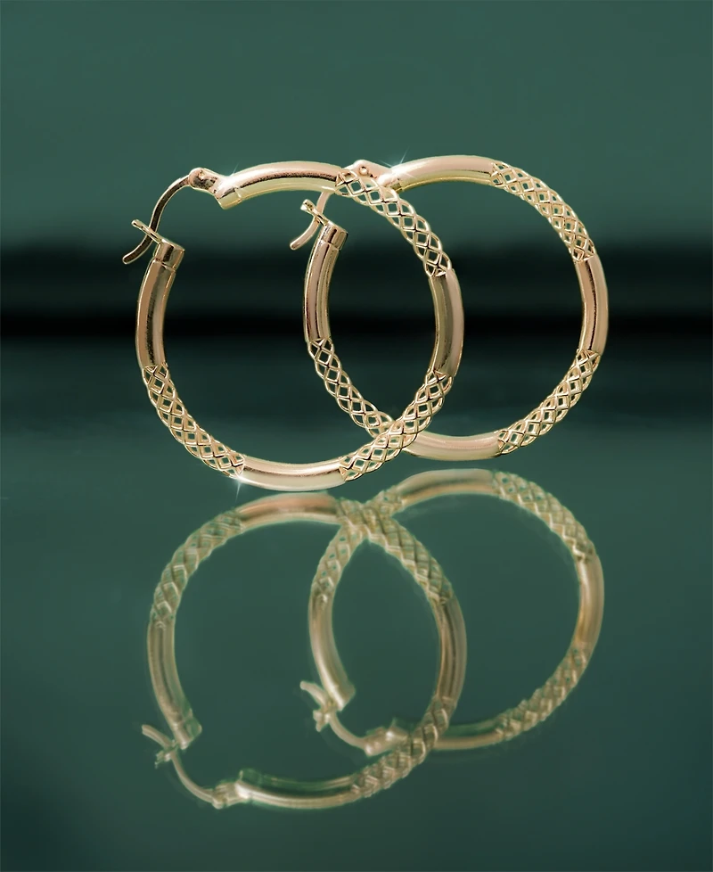 Audrey by Aurate Lattice Extra Small Hoop Earrings in Gold Vermeil, Created for Macy's