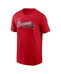 Nike Men's Austin Riley Red Atlanta Braves Fuse Name Number T-Shirt