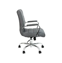 Milano Contemporary Mid-Back Home Office Chair With Padded Arms