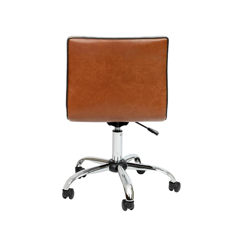 Merrick Lane Amelie Home Office Chair Ergonomic Executive Ribbed Low Back Armless Computer Desk - Base, Frame & Border