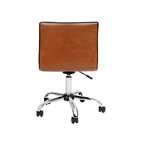 Merrick Lane Amelie Home Office Chair Ergonomic Executive Ribbed Low Back Armless Computer Desk - Base, Frame & Border