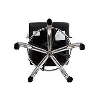 Merrick Lane Tevia Mid-Back Drafting Chair With Adjustable Foot Ring Upholstered Swivel Chair With Chrome Base