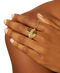 Audrey by Aurate Diamond Swoop Wide Band Statement Ring (1/2 ct. t.w.) Gold Vermeil, Created for Macy's