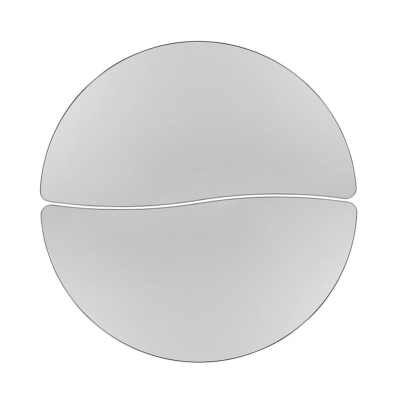 Emma+Oliver 2 Piece 47.5" Circle Wave Collaborative Adjustable Activity Table Set