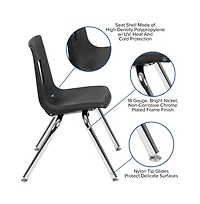 60" Circle Wave Collaborative Laminate Activity Table Set With 14" Student Stack Chairs