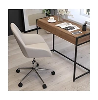 Merrick Lane Roma Home Office Bucket Style Chair With 360 Degree Rotating Swivel