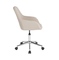 Merrick Lane Roma Home Office Bucket Style Chair With 360 Degree Rotating Swivel