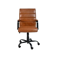 Milano Contemporary Mid-Back Home Office Chair With Padded Arms