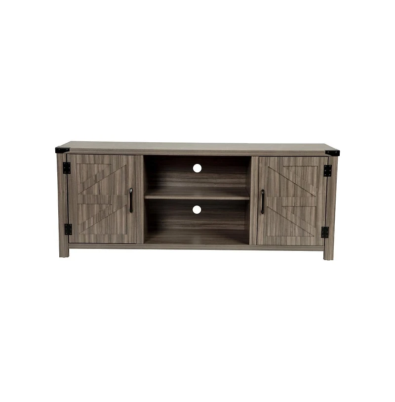 Merrick Lane Cambria Barn Door Style 59" Tv Stand For Up To 65"