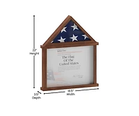 Merrick Lane Hughes Flag Display Case With Certificate Holder