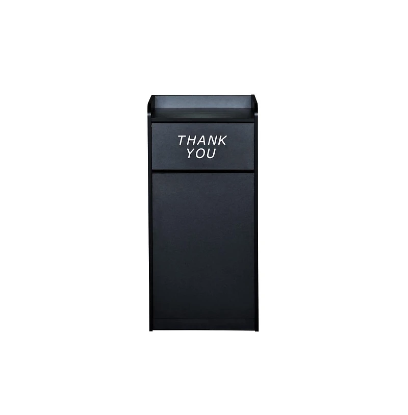 Emma+Oliver Wood Tray Top "Thank You" Restaurant Food Court Receptacle