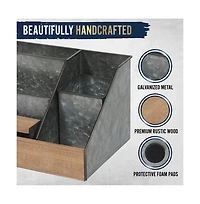 3 Piece Desk Organizer Set- Rustic Mail For Desktop - Great Or Industrial Decor! Makeup Vanity