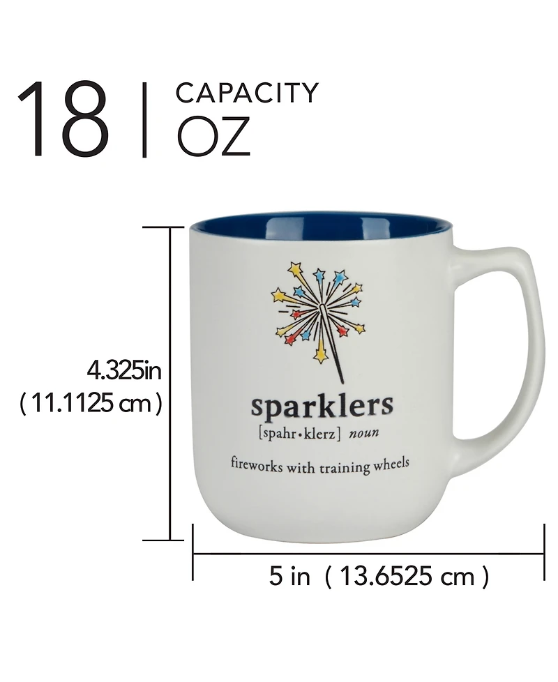 Certified International Patriotic Words Set of 4 Mugs