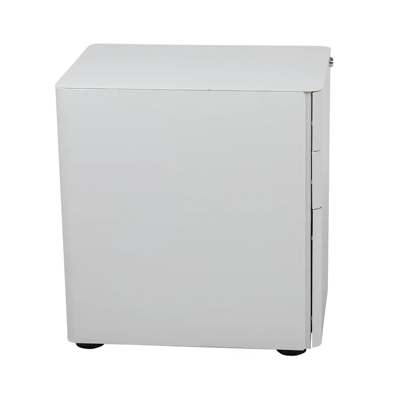 Emma+Oliver Modern 3-Drawer Mobile Locking Filing Cabinet Storage Organizer